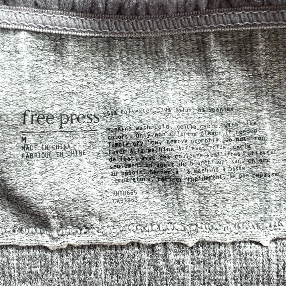 NEW FREE PRESS Audrey Rib Scoop Neck Bralette Grey - Picture 7 of 7